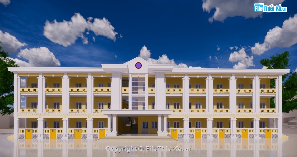 bản vẽ trường học 3 tầng,mẫu trường học 3 tầng,trường học 3 tầng 12.3x46.2n,thiết kế trường học 3 tầng